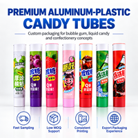 Tabung Kemasan Permen Plastik Aluminium Custom Cetak UV Tutup Ulir Diameter 12.7-35mm untuk Selai