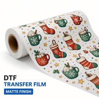 Film de transfert PET aux couleurs vives, finition mate ou brillante en option, facile à désherber, bonne résistance au lavage pour pulls de Noël