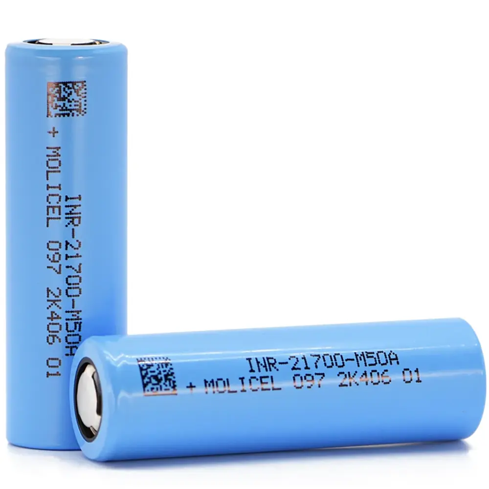 แบตเตอรี่ลิเธียมไอออนแบบชาร์จไฟได้21700แบตเตอรี่3.7V 5000Mah Molicel 21700 M50a สำหรับจักรยานไฟฟ้า