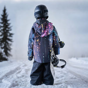 Traje de Esquí para Niños y Niñas FLYSKI OEM, Personalizado, Invernal, Cálido, Resistente al Viento, con Cierre Impermeable, 100% Poliéster - Product Image 5