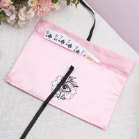Pochette à cordon en satin rose imprimée avec logo personnalisé pour chaussures, chapeaux, maillots de bain, emballage cadeau en soie satinée pour cheveux