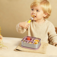 Boîte à lunch durable, étanche, anti-fuite, écologique, incassable, amovible, portable, pour enfants, contenant alimentaire