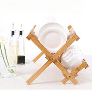 Escurridor de Platos de Bambú de Doble Capa, Ecológico, Multiusos, con Soporte para Palillos y Estante de Almacenamiento - Product Image 4