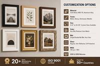 Giftgarden - Juego de 8 marcos de madera sintética para fotos de 4x6, con/sin paspartú, orientación horizontal para pared/mesa