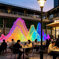 Sculpture paysagère lumineuse extérieure blanc chaud avec design ajouré, installation d'éclairage IP65 étanche et dimmable