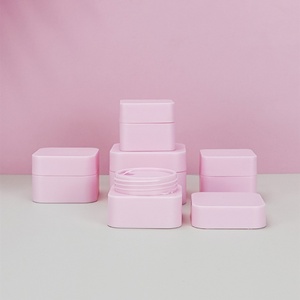 Wholesale 5g 10g 20g 30g 50g Pink PP <b>Plastic</b> Double Layer Cosmetic <b>Jar</b> Empty Cosmetic Packaging Square Face Cream <b>Jars</b> - Product Image 5