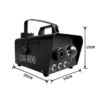Machine à fumée à effets spéciaux pour scène, vente en gros d'usine, lumière LED RVB, machine à fumée 800W pour mariage et fête
