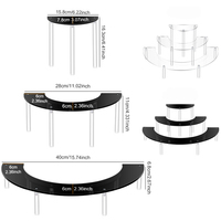 Support de présentation en acrylique pour buffet, étagère pour collations, nourriture, desserts, bijoux, objets de collection, support de buffet pour les fêtes et la restauration