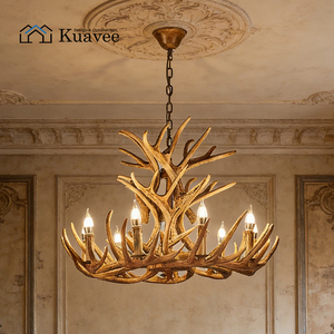 Lampadario Moderno a Sospensione Regolabile in Altezza, a Forma <span class=keywords><strong>di</strong></span> <span class=keywords><strong>Corna</strong></span>, con Struttura in Resina e Metallo, per Illuminazione Decorativa a Soffitto <span class=keywords><strong>di</strong></span> Appartamenti - Product Image 2