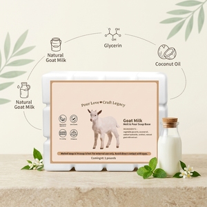 Base <span class=keywords><strong>de</strong></span> Savon Bio au <span class=keywords><strong>Lait</strong></span> <span class=keywords><strong>de</strong></span> <span class=keywords><strong>Chèvre</strong></span> et Glycérine 1lb – Mousse Riche Hydratante pour Soins Naturels <span class=keywords><strong>de</strong></span> la Peau et Fabrication <span class=keywords><strong>de</strong></span> Savon – Base <span class=keywords><strong>de</strong></span> Savon Pure et Sûre - Product Image 1