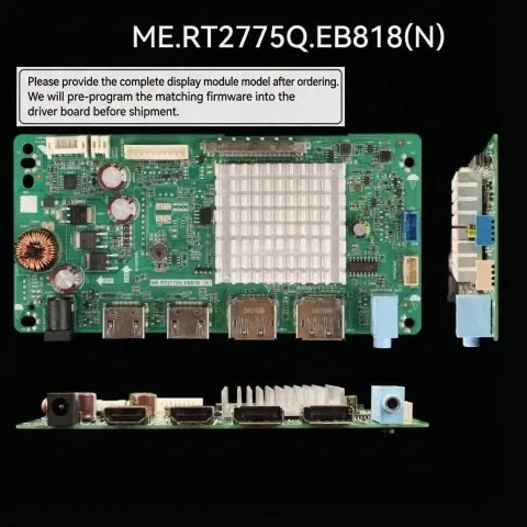 ME.RT2775Q.EB818 (N) 4K LCD Screen Driver Board 30W Backlight 143*70mm Plug-and-Play for LED TV High Heat Dissipation