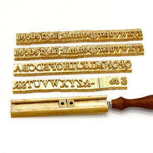 0-9 Brass Number Set Hot Stamping Die, Durable Brass Digital Mold for Heat Foil Stamping on Leather Paper <b>Plastic</b> - Product Image 1