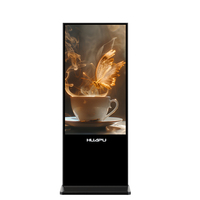 Pantalla LCD HUAPU de 55 Pulgadas, 1920x1080, IP43, Menú Digital Publicitario, Tótem, Kiosco, SDK, CMS, para Tiendas Minoristas, Aeropuertos, con Soporte de Pie