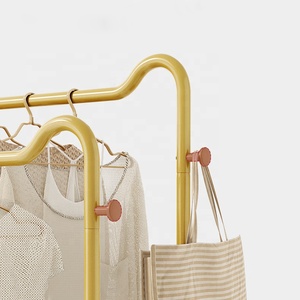 Porte-vêtements à roulettes Porte-vêtements en métal avec roues Porte-vêtements avec étagère inférieure pour accrocher des vêtements Chemises Jeans et manteaux - Product Image 2