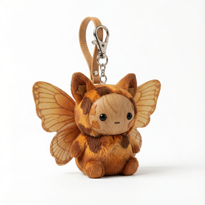 พวงกุญแจตุ๊กตา<span class=keywords><strong>ผีเสื้อ</strong></span>ขนฟูพร้อม<span class=keywords><strong>ปีก</strong></span><span class=keywords><strong>ผีเสื้อ</strong></span> - จี้กระเป๋าน่ารักสไตล์คาวาอี้ - Product Image 2