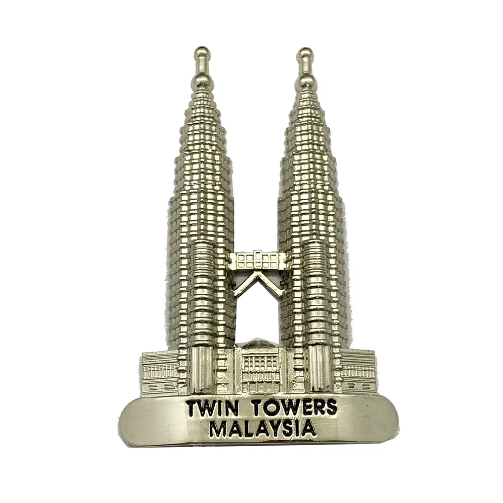 Neuankömmling Malaysia Kuala Lumpur Twin Towers 3D Kühlschrank Magnet Tourist Souvenirs Kühlschrank Magnetic Sticker Geschenk Home Decor