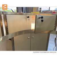 Hochwertige anpassbare Glass chmuck Vitrine Vitrine Elegante Schmuck Shop Counter Design LED-Licht für Mall Verwendung