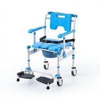Chaise de douche et de toilette moderne pour personnes âgées, avec roulettes, pliable, pour l'assistance à la mobilité des personnes paralysées, usage domestique, classe II
