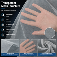 Écran Holo Gauze 78% transparent, écran de projection en maille holographique pour projection 3D sur scène et événements immersifs