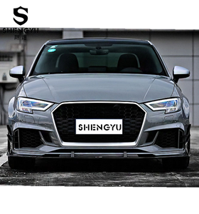 Parachoques de coche de alta calidad para <span class=keywords><strong>AUDI</strong></span> A3 2017-2019 actualización a RS3 parachoques delantero con rejilla y labio delantero Kit de carrocería frontal de coche - Product Image 2