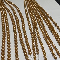 Collier en perles Edison en gros, couleur or, perles d'eau douce teintées, brin de perles non fini pour la fabrication de bijoux