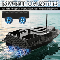 Bateau d'appâtage GPS V900 500m, équipement de pêche à la carpe, 40 points de repère, distributeur automatique d'appât pour poissons, sondeur de poissons, bateau pour pêcheurs