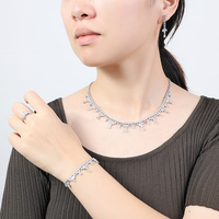Ensemble de bijoux délicats vente en gros de luxe Dubai zircon cubique ensemble de bijoux bijoux de mariée BN9099 Bijoux Femme Ensemble pour les femmes