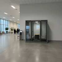UNIBOOTH Moderno y Ergonómico, 32dB ISO 23351 Clase A, ASTM-E84 Ignífugo, Instalación Rápida en 30 Minutos, Cabina Acústica para Oficina Abierta o Biblioteca, Venta al Por Mayor