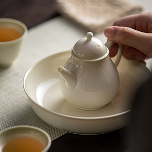 Celadon Glaze Small Teapot Porcelain Round Handheld With Lid For Kung Fu <b>Tea</b> <b>Set</b> - Product Image 4