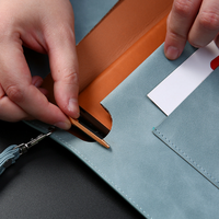 Porte-documents en cuir PU de haute qualité, portable et durable, pour le rangement de documents de bureau