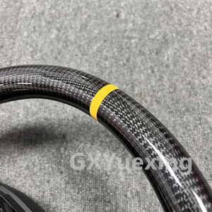 Volant en fibre de carbone et cuir véritable à fond plat pour volant Sport <span class=keywords><strong>Lexus</strong></span> ES GS <span class=keywords><strong>RX</strong></span> LX GX450 GX460 LX570 ES300h - Product Image 2