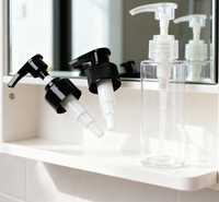 Fournisseur en gros de pompes à lotion en plastique cosmétique dorées et argentées 24/410 pour flacons de soin de la peau, sérum