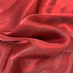 100% Polyester Glow Sợi Satin Mịn Organza Voan Vải Đồng Bằng Nhuộm Cho Cô Gái 'Thời Trang Dresses Và Váy Cho Đám Cưới - Product Image 3