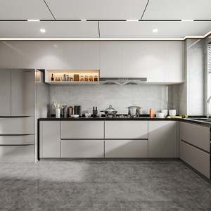 Armoire de cuisine SANTOPOVA pour appartement, excellente qualité, laque blanche, Guangzhou, laque haute brillance blanche - Product Image 5