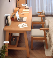 Table longue contre le mur, bureau double, bureau d'étude à domicile, bureau d'écriture, bureau d'ordinateur pour chambre à coucher, établi rectangulaire
