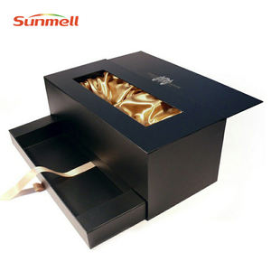 Boîte d'emballage personnalisée vide 2 couches <span class=keywords><strong>Magnum</strong></span> Wine Champagne avec boîte à tiroir à truffes - Product Image 5