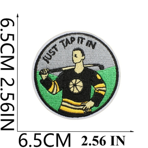Dessin animé Golf Club broderie Patch autocollant chapeau de soleil Zhang <span class=keywords><strong>Zai</strong></span> cours vêtements ordinateur décoratif tissé fer sur feutre tissu - Product Image 6