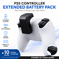 Batterie externe 1800 mAh pour manette PS5, pack de batteries rechargeables, chargeur avec indicateur LED pour une autonomie prolongée