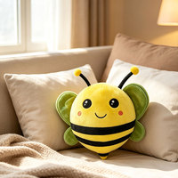 Peluche Abeille Personnalisée, Jouet en Peluche Doux, Aspect Adorable, Cadeau de Fête, Souvenir d'Événement, Décoration d'Intérieur, Vente en Gros