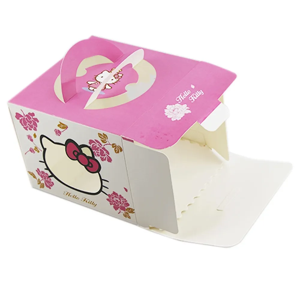 Custom Dessert Packaging Box With Window Cake Food Packaging Handle Paper Box Children's gift box