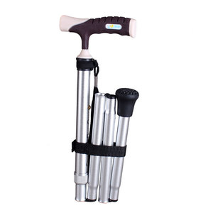 Bâton de marche télescopique en alliage d'aluminium Fushide, hauteur réglable, béquille simple, aide à la marche - Product Image 5