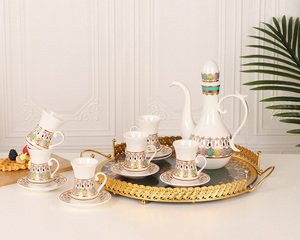 OEM logo personalizado decorativo etiqueta blanca de porcelana de importación <span class=keywords><strong>tazas</strong></span> de café de cerámica árabe - Product Image 5