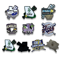 Badge d'équipe sportive en métal personnalisé Uniquepin, logo personnalisé, émail souple, pour casquette de baseball, épinglette de remise de diplôme, Nouvel An chinois - Vente en gros