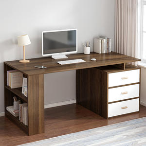 Factory Supply Großer Desktop mit Schubladen Büro computer tische Holz studie Arbeits-PC-Tisch mit Aufbewahrung regal - Product Image 4