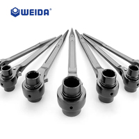 Clé à cliquet à double tête à pointe de 10x12mm noire, prête à être expédiée directement de l'usine, pour la maison et le bricolage