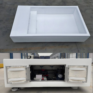 Mua giá rẻ sợi thủy tinh nhỏ bể sục Spa Bể bơi hình chữ nhật ngoài trời sợi thủy tinh trên mặt đất Bể bơi với ghế sofa - Product Image 6