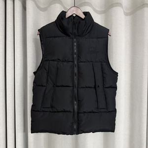 Men's <b>Sleeveless</b> Down Vest Stand Collar Zipper Front Pockets Solid Color Casual Outerwear Thick Polyester 90% Down - Product Image 2