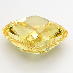 Diamant de laboratoire de 24,32 carats, taille coussin, jaune vif fantaisie, clarté VS1, diamant non monté pour bijoux de luxe - Product Image 2