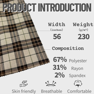 230gsm פוליאסטר ryon ספנדקס בד מעורבב בד אופנה רך מתיחה רך עבור בגד ז 'קט - Product Image 2