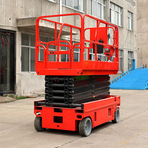 Plataforma de trabajo aéreo de ruedas de <span class=keywords><strong>12M</strong></span> de ancho, elevador de tijera autopropulsado móvil eléctrico barato al por mayor - Product Image 5